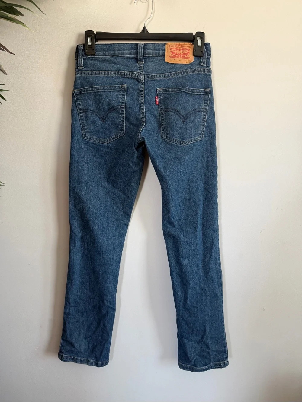 Levi's boys Dark Blue Straight-Leg Jeans 26x27
